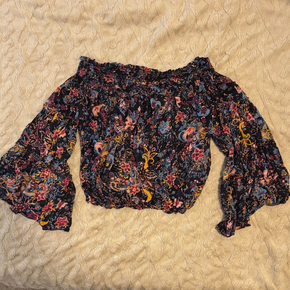 Free People Free Spirit Floral Off-Shoulder Women's Top